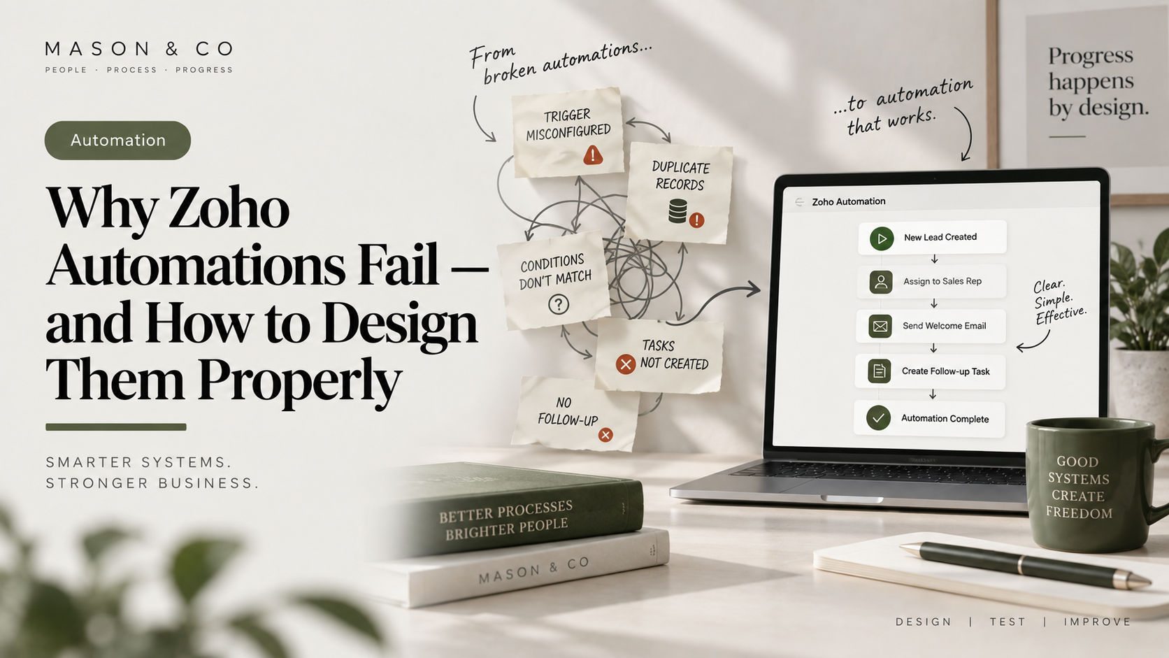 Why Zoho Automations Fail — and How to Design Them Properly