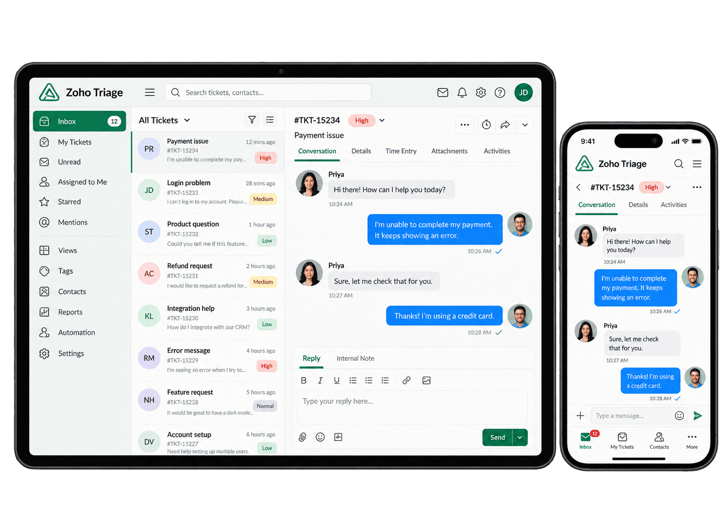 Zoho Triage