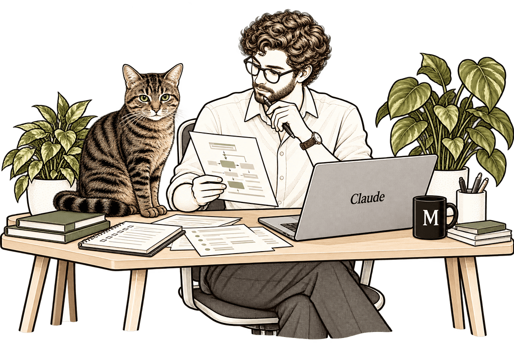 Professional organising a complex brief into a working plan.