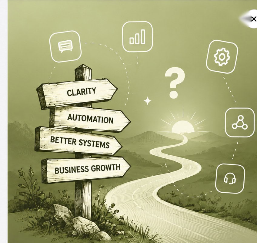 Illustrated roadmap to clarity, automation, better systems and business growth