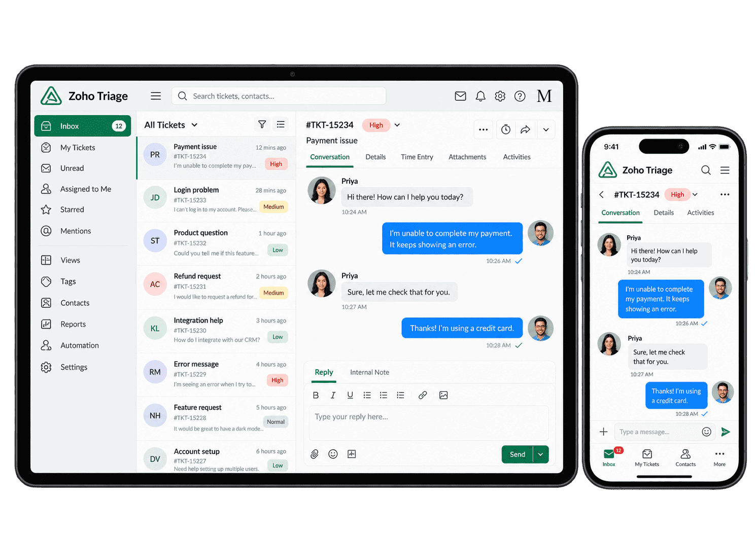 Zoho Triage
