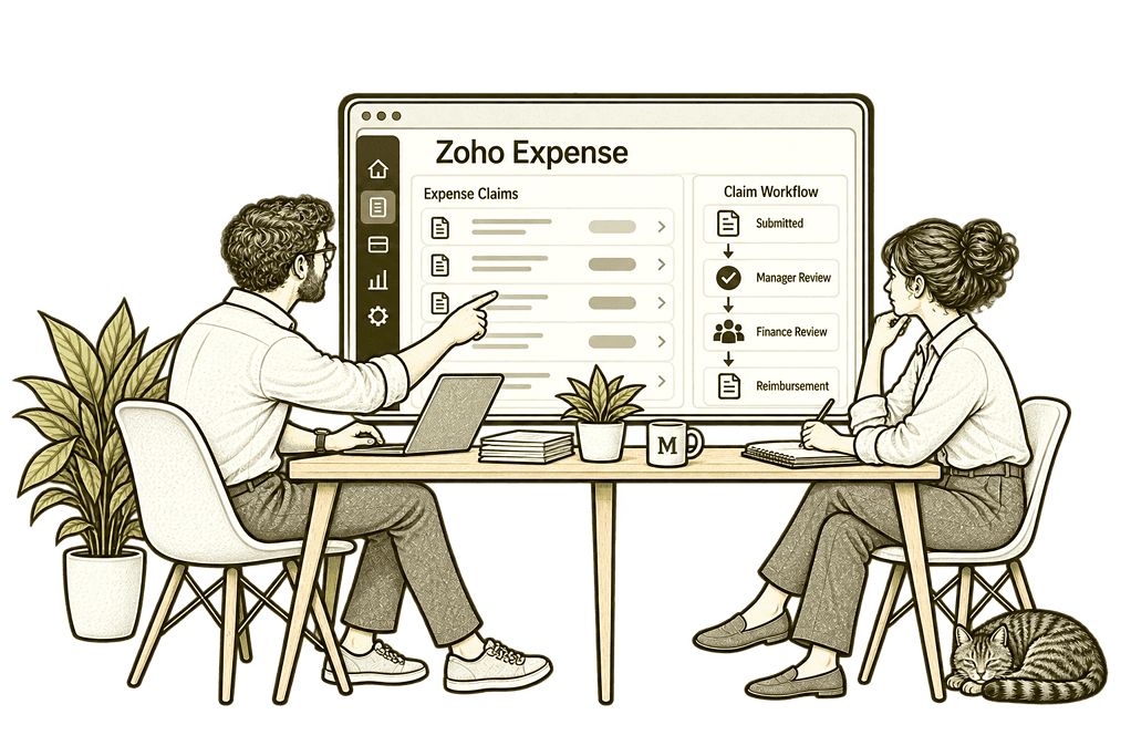 Mason & Co sketch illustrating improve existing zoho expense in Zoho Expense.